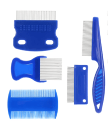 Qweryboo 5Pcs Flea Comb, Lice Combs, High Strength Teeth Durable Pet Tear Stain Remover Combs, Pet Dog Cat Grooming Comb Set
