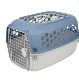 Vibrant Life Multicolored 24 in Plastic Double Door Dog and Cat Kennel with Top Opening