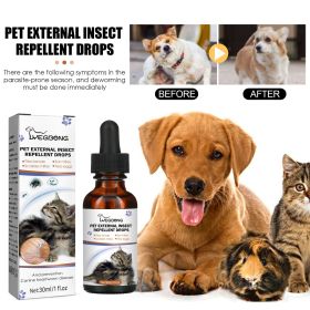 Yegbong Pet Extracorporeal Insect Repellent Drops, Cats And Dogs Clean To Remove Ticks And Fleas Drops