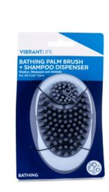 Vibrant Life Bathing Palm Dog Brush + Shampoo Dispenser | Dog Grooming Tool Hand Brush (Musk72719BO: Vibrant Life Bathing Palm)